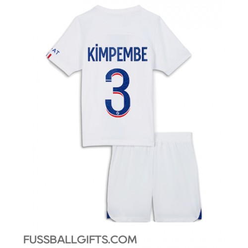 Paris Saint-Germain Presnel Kimpembe #3 Fußballbekleidung 3rd trikot Kinder 2022-23 Kurzarm (+ kurze hosen)